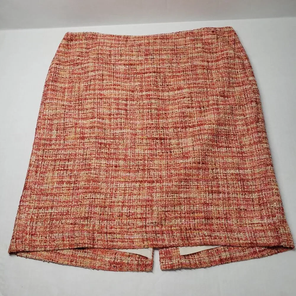 Talbots Pink-Cream Tweed Jacket and Skirt Set - Picture 5 of 16